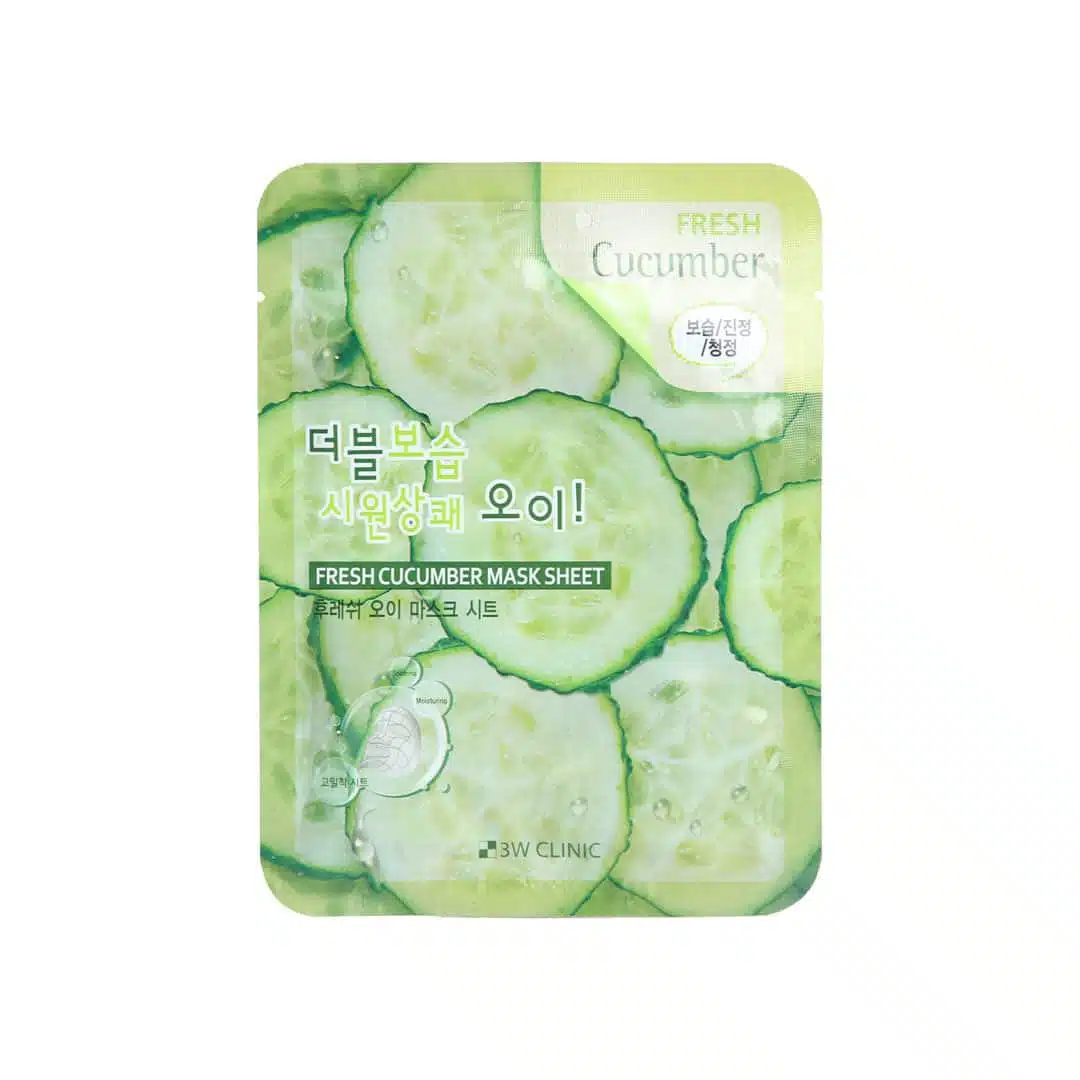 imgi_1_photo_2025-04-22_16-00-11-2 3W Clinic Fresh Cucumber Mask Sheet (23g) - Image 1